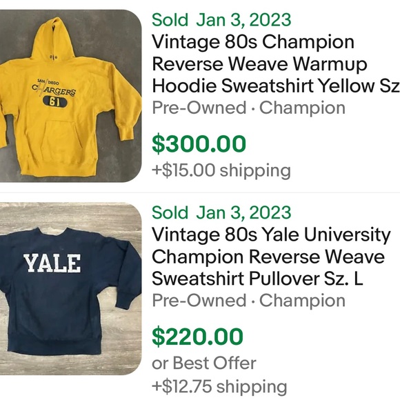 Vintage Heavyweight Champion Reverse Weave 80’s-90’s XL view measurements - Picture 2 of 15